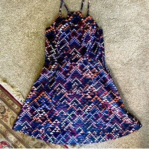 banana republic multicolored racerback summer dress